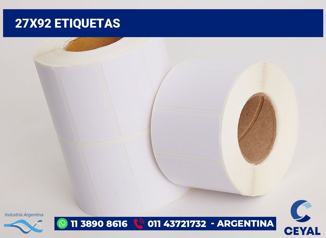 27x92 Etiquetas