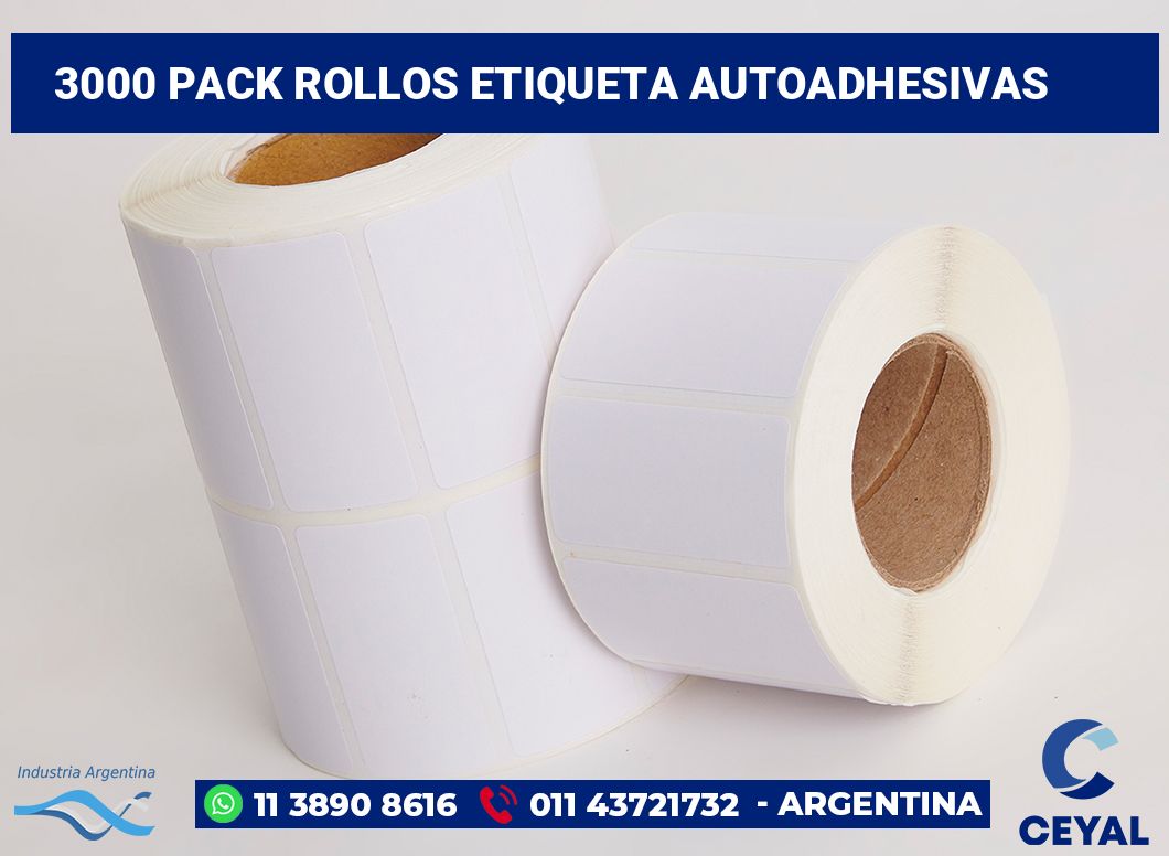 3000 Pack rollos etiqueta autoadhesivas
