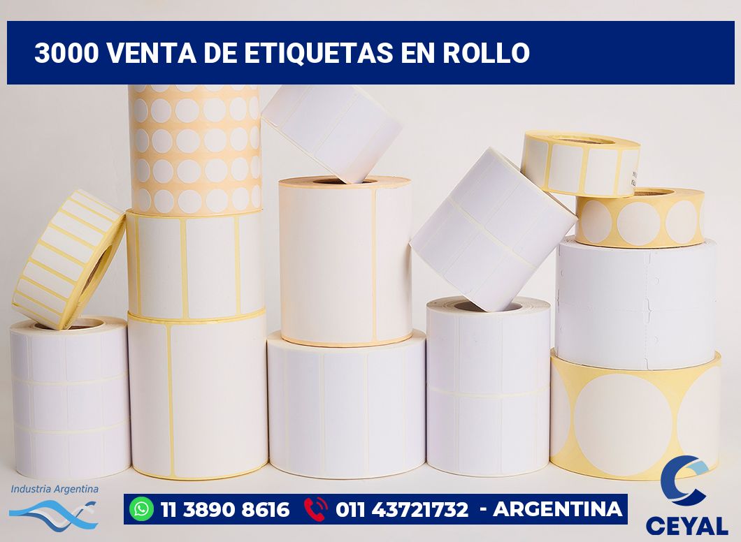 3000 Venta de etiquetas en rollo