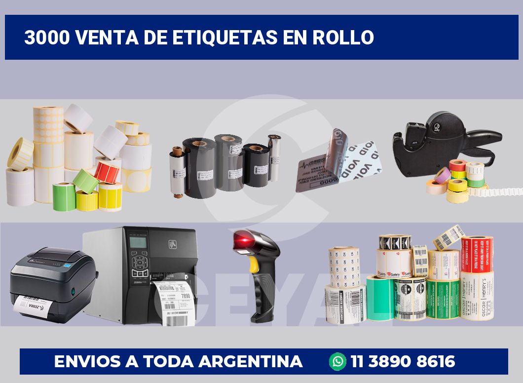 3000 Venta de etiquetas en rollo