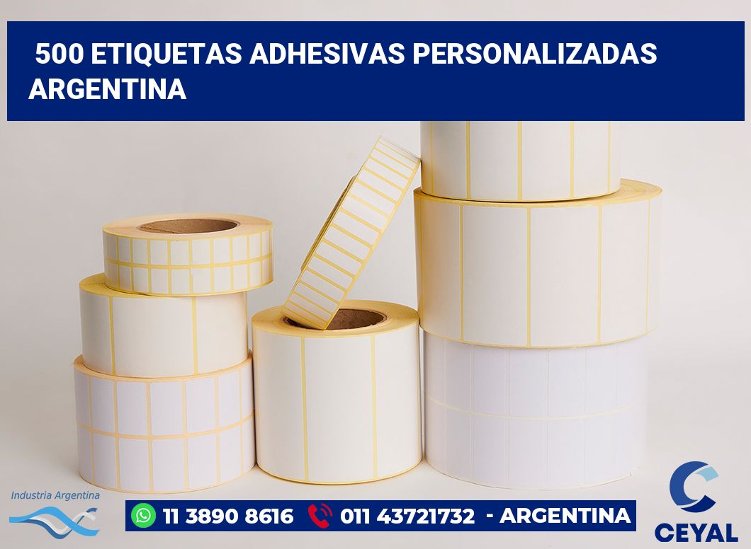 500 Etiquetas adhesivas personalizadas argentina