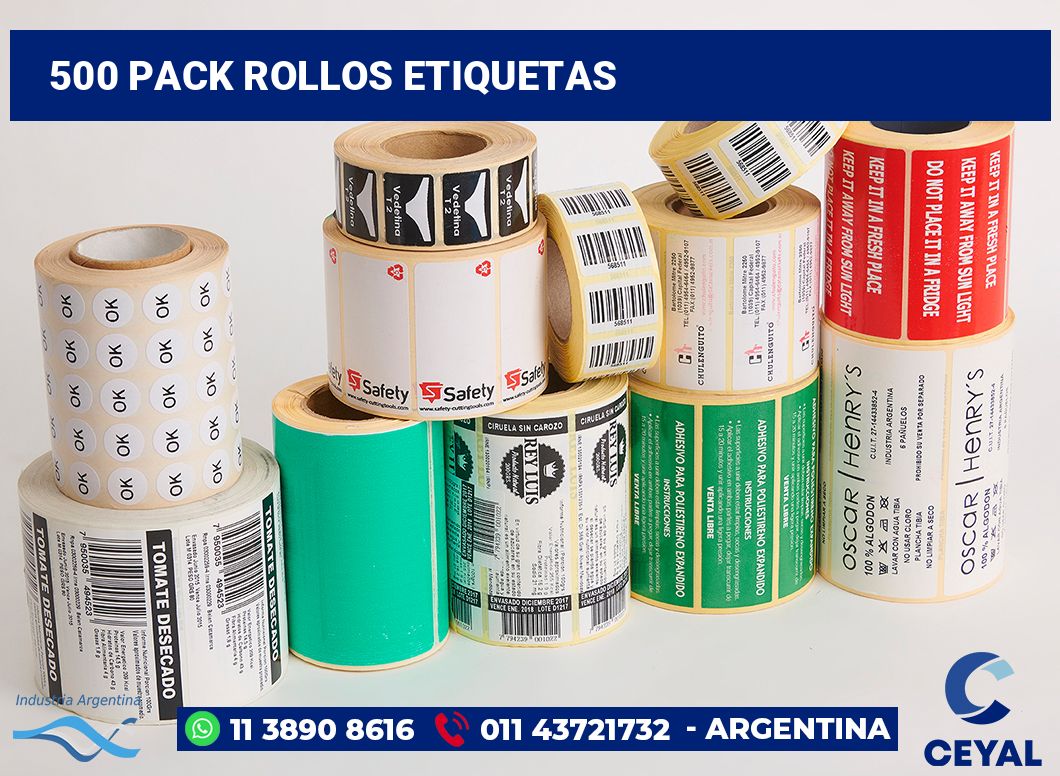 500 Pack rollos etiquetas