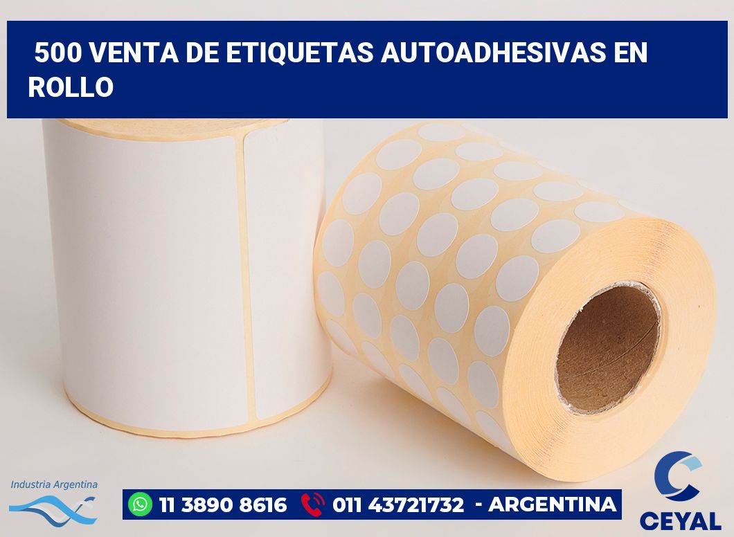 500 Venta de etiquetas autoadhesivas en rollo