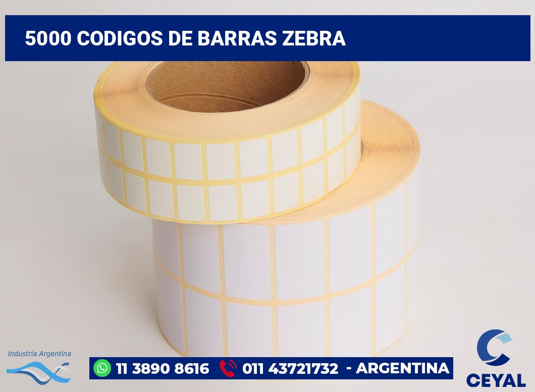 5000 Codigos de barras zebra