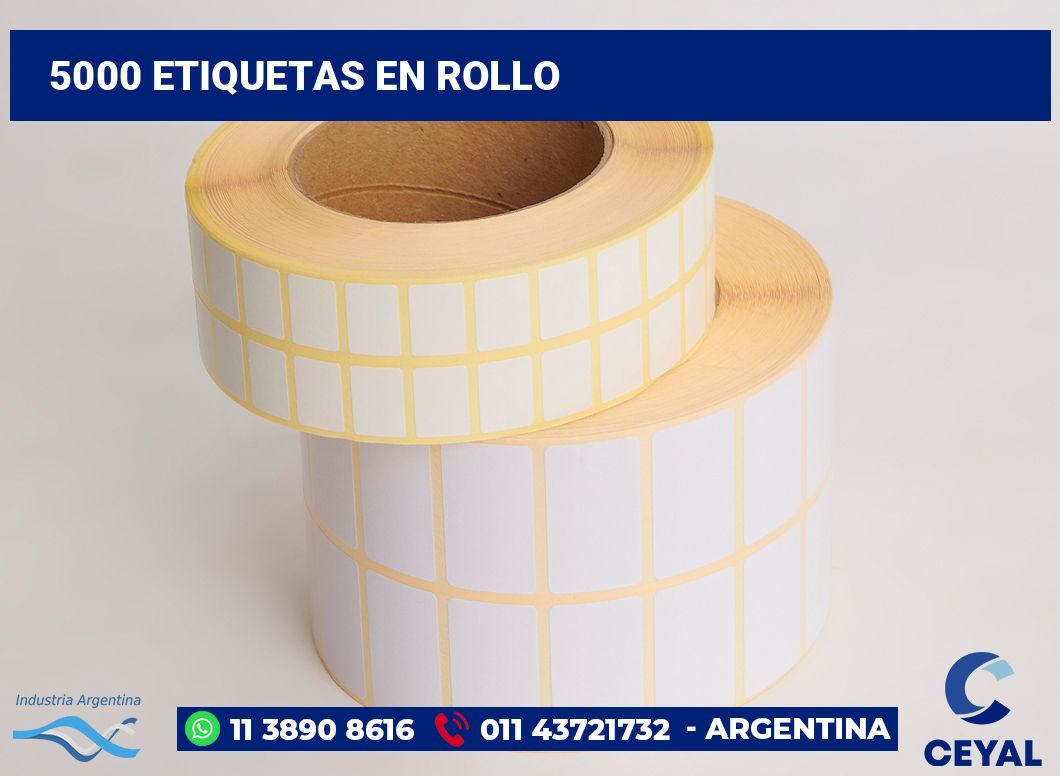 5000 Etiquetas en rollo