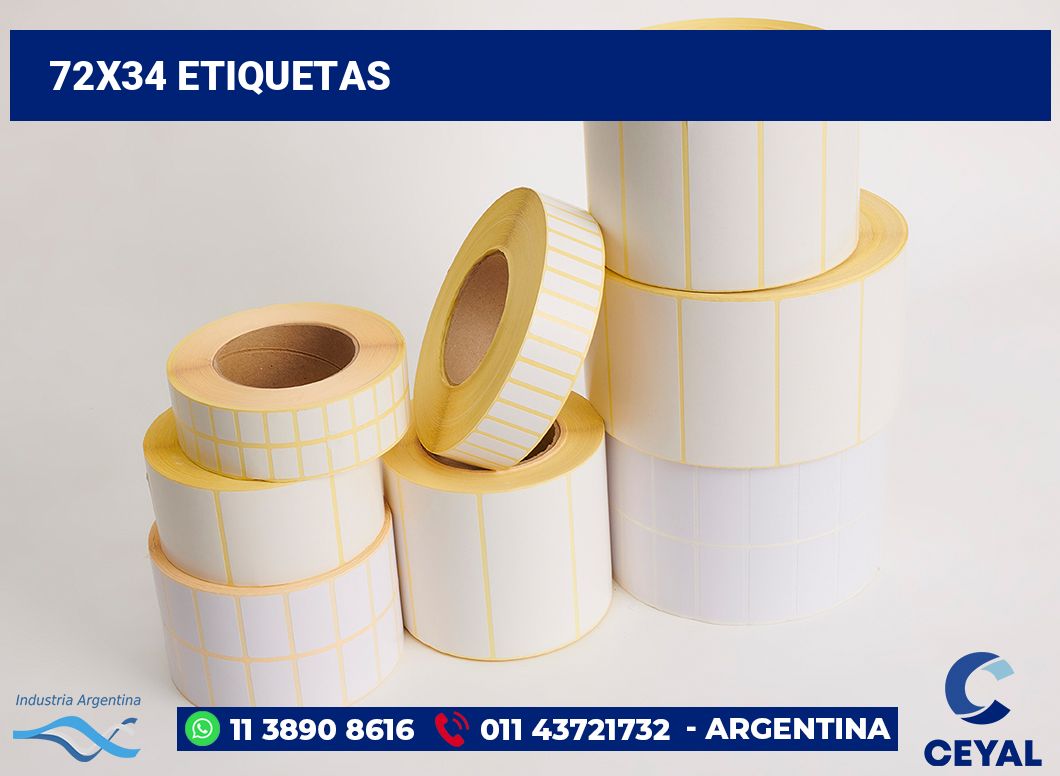 72x34 Etiquetas