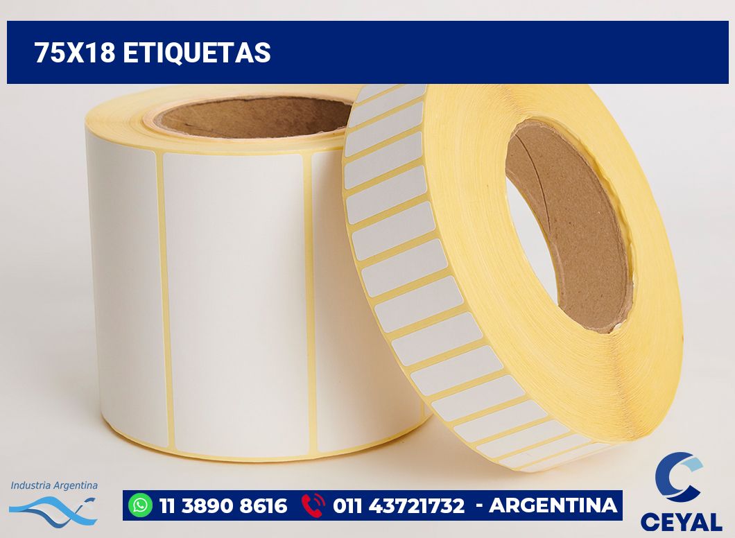 75x18 Etiquetas