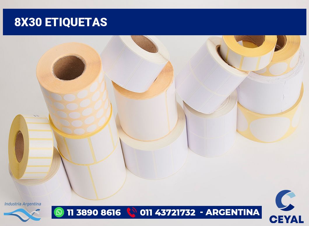 8x30 Etiquetas