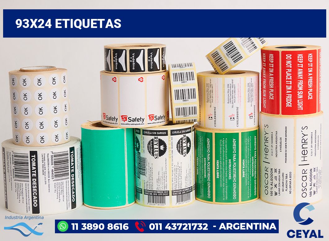 93x24 Etiquetas