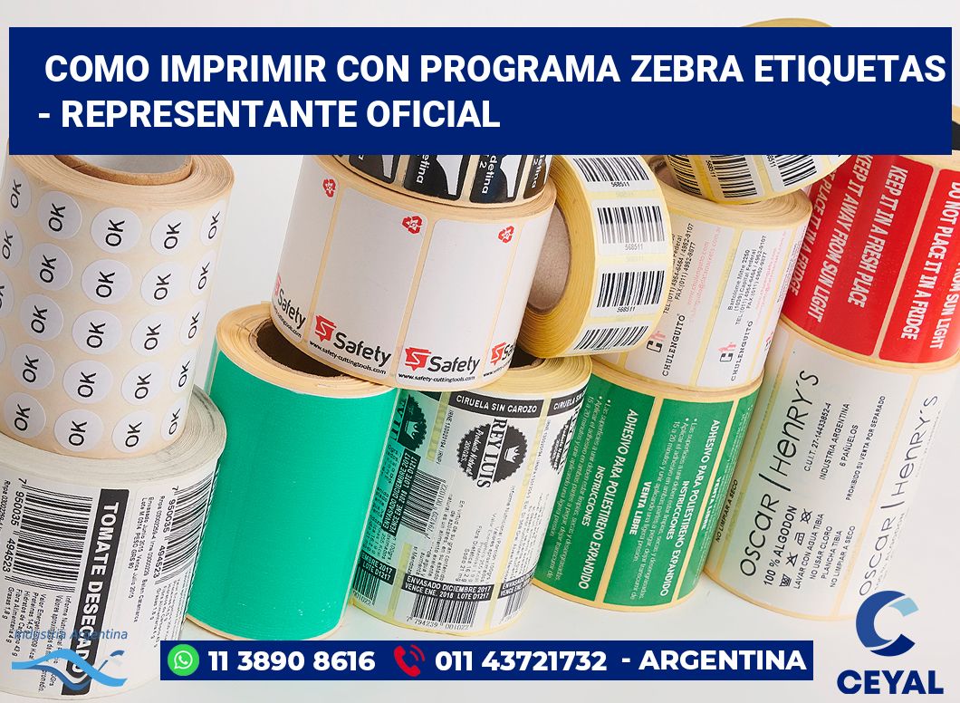 Como imprimir con programa zebra etiquetas - Representante oficial