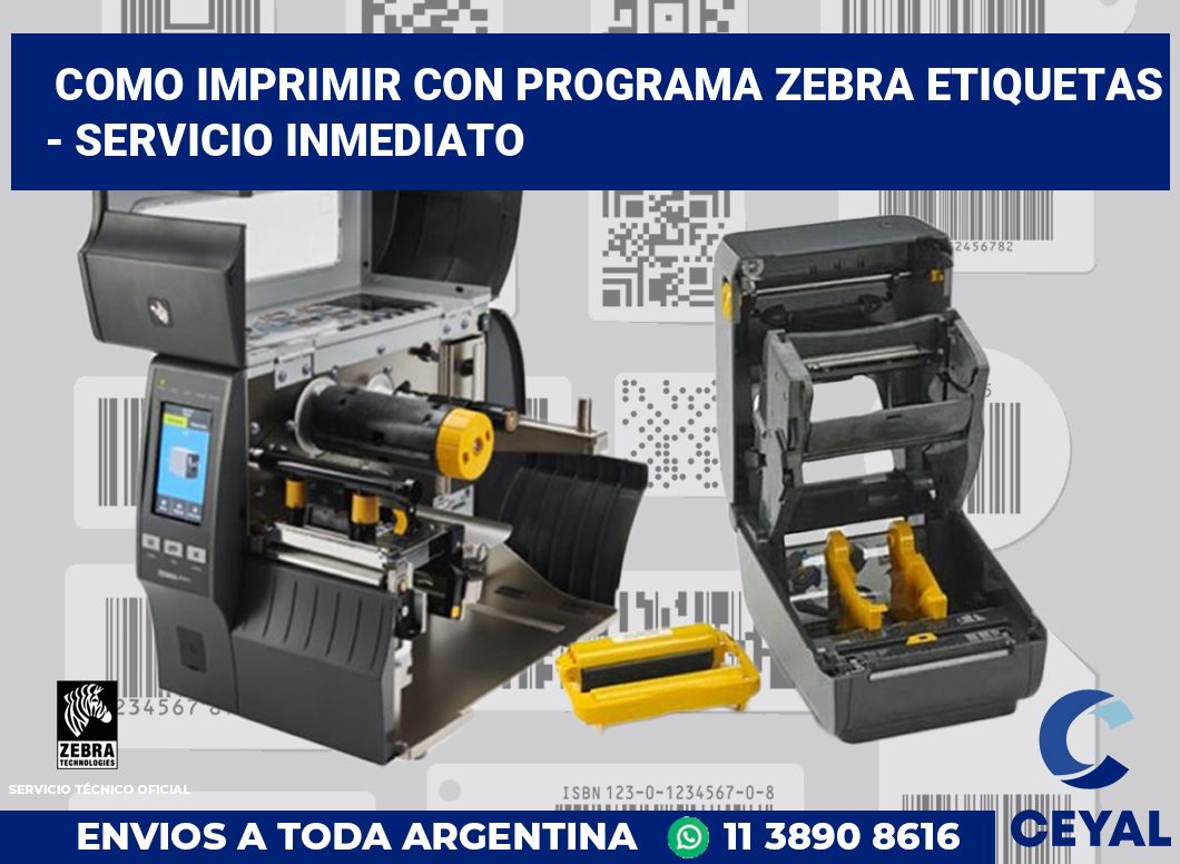 Como imprimir con programa zebra etiquetas - Servicio inmediato