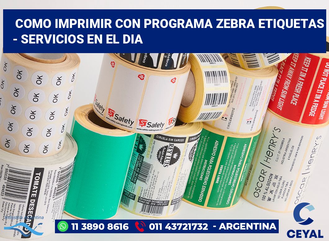 Como imprimir con programa zebra etiquetas - Servicios en el dia