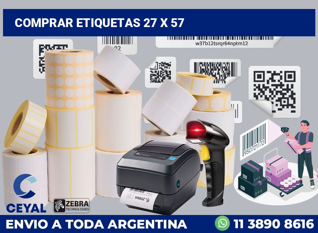 Comprar etiquetas 27 x 57