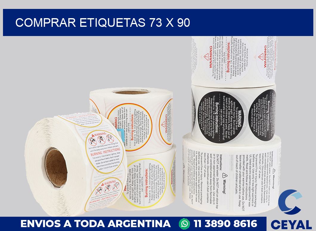 Comprar etiquetas 73 x 90