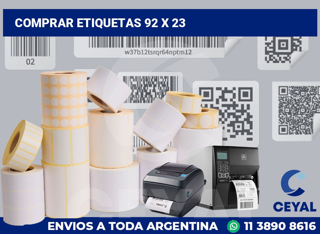 Comprar etiquetas 92 x 23