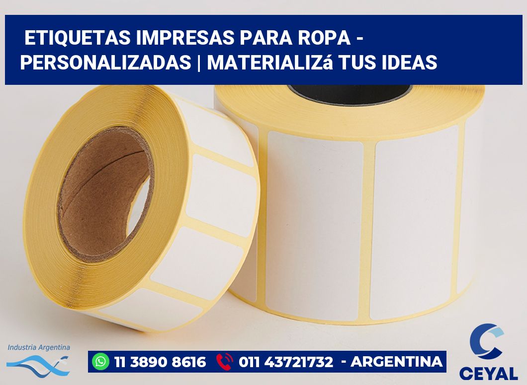 Etiquetas Impresas para ropa - Personalizadas | Materializá tus ideas