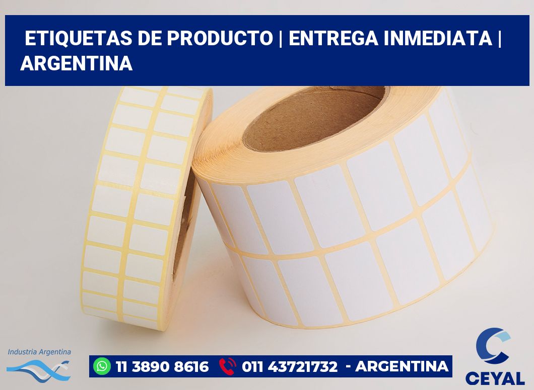 Etiquetas de producto | Entrega inmediata | Argentina