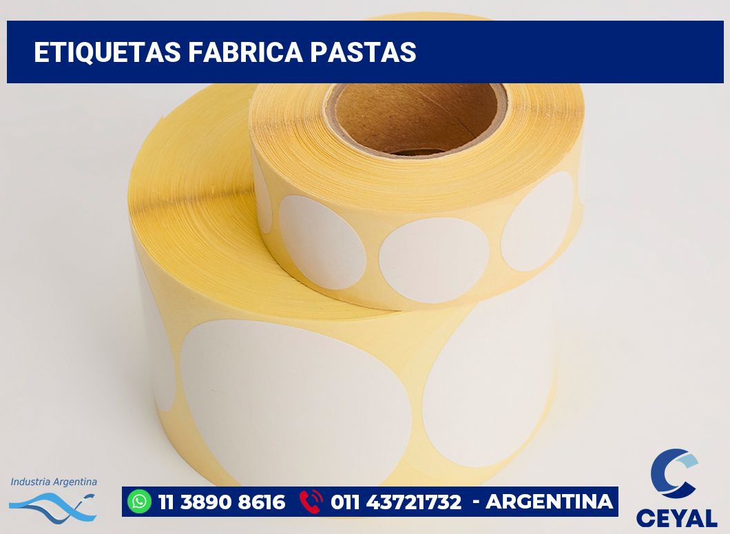 Etiquetas fabrica pastas