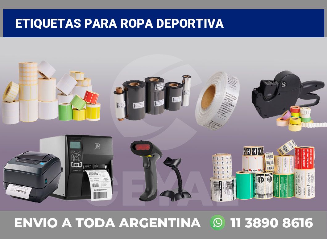 Etiquetas para Ropa Deportiva