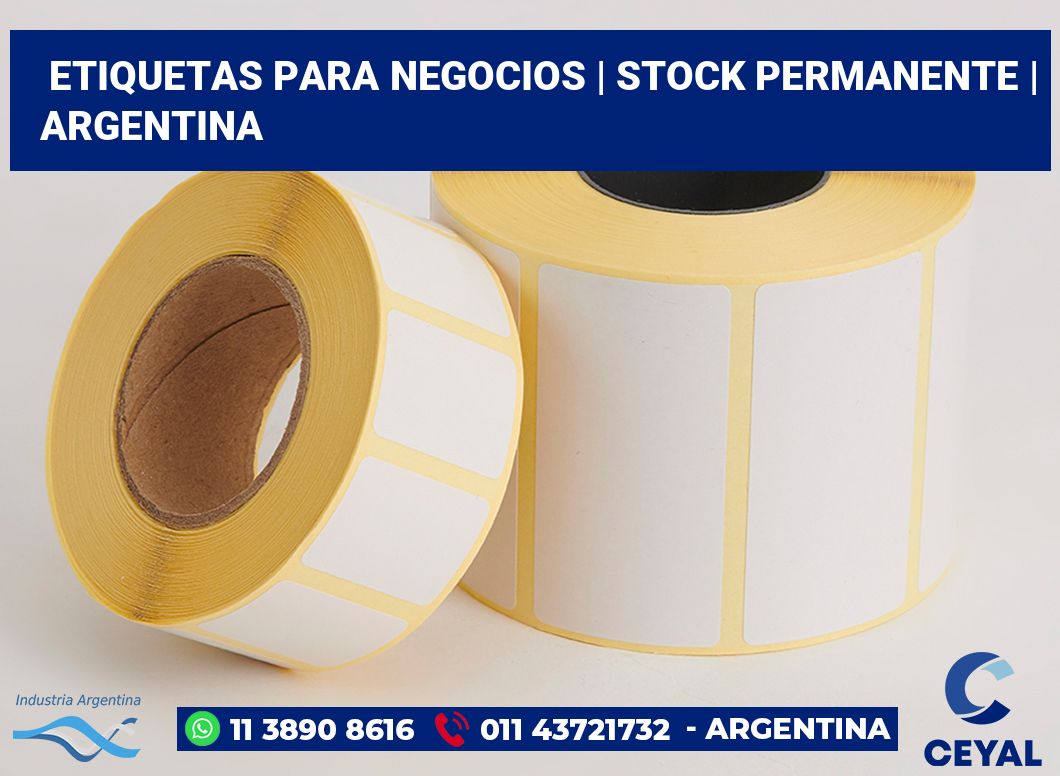 Etiquetas para negocios | Stock permanente | Argentina