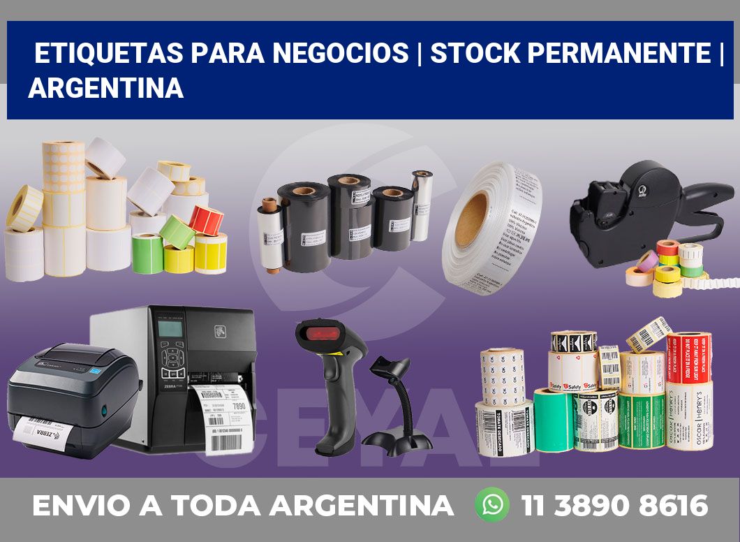 Etiquetas para negocios | Stock permanente | Argentina