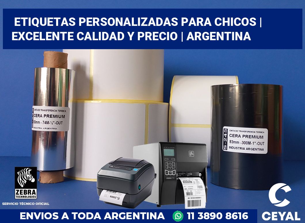 Etiquetas personalizadas para chicos | Excelente calidad y precio | Argentina