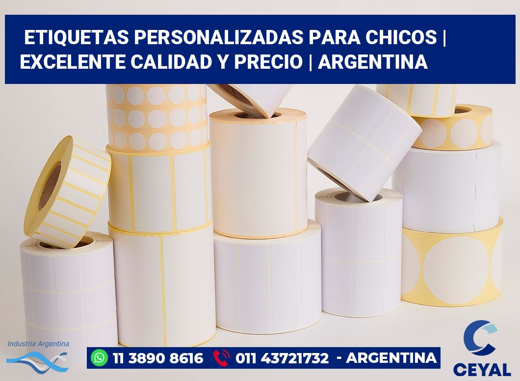 Etiquetas personalizadas para chicos | Excelente calidad y precio | Argentina