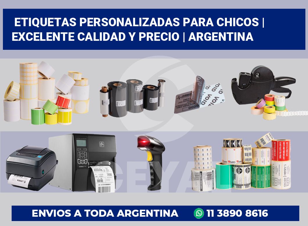 Etiquetas personalizadas para chicos | Excelente calidad y precio | Argentina