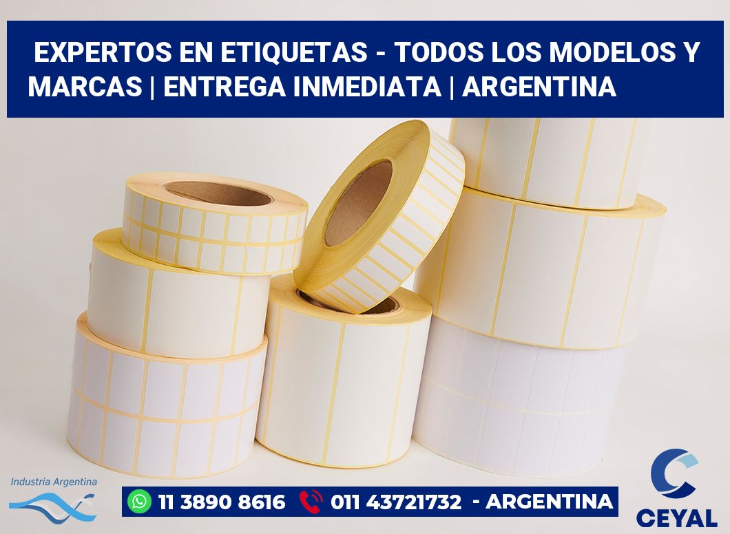 Expertos en etiquetas - Todos los modelos y marcas | Entrega inmediata | Argentina