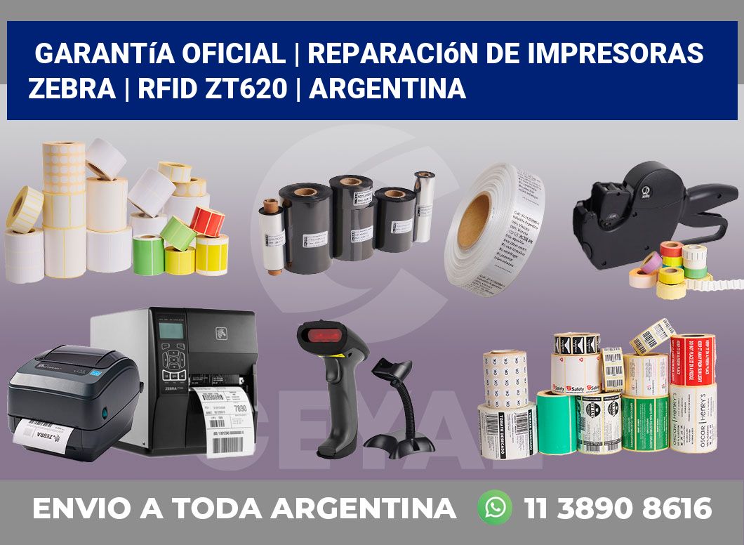 Garantía oficial | Reparación de impresoras ZEBRA | RFID ZT620 | Argentina