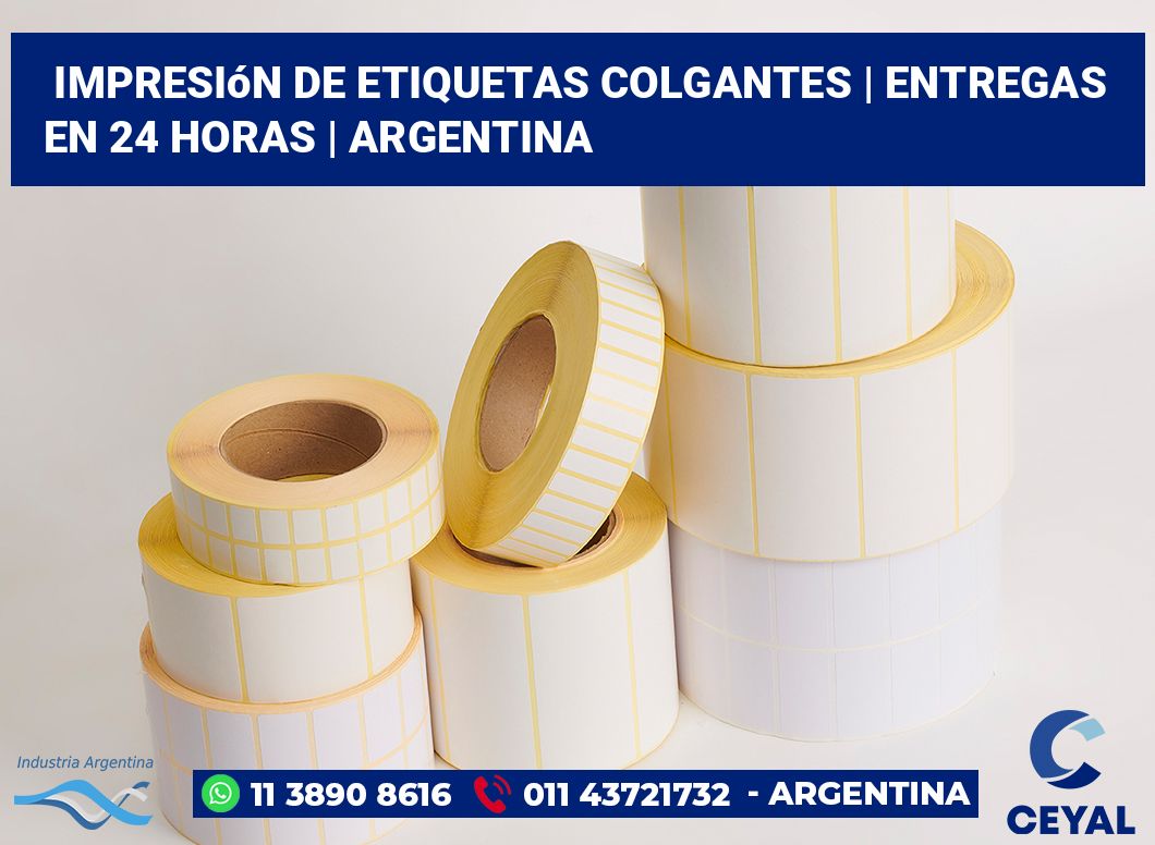 Impresión de etiquetas colgantes | Entregas en 24 horas | Argentina
