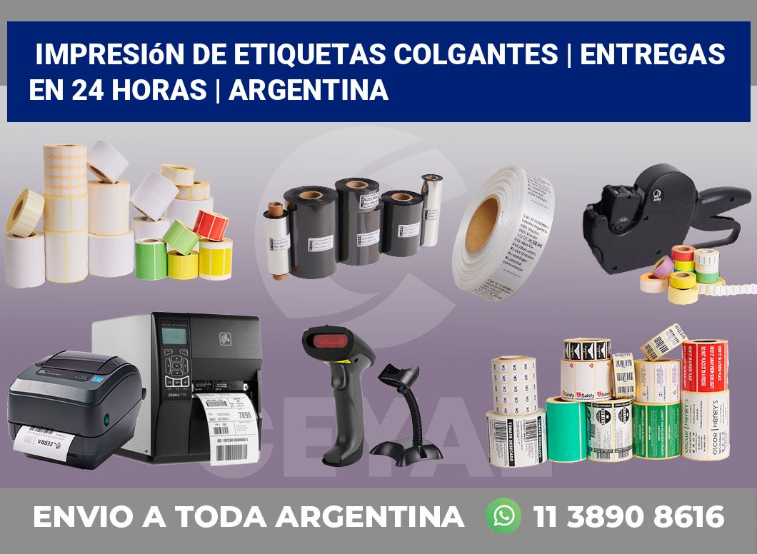 Impresión de etiquetas colgantes | Entregas en 24 horas | Argentina