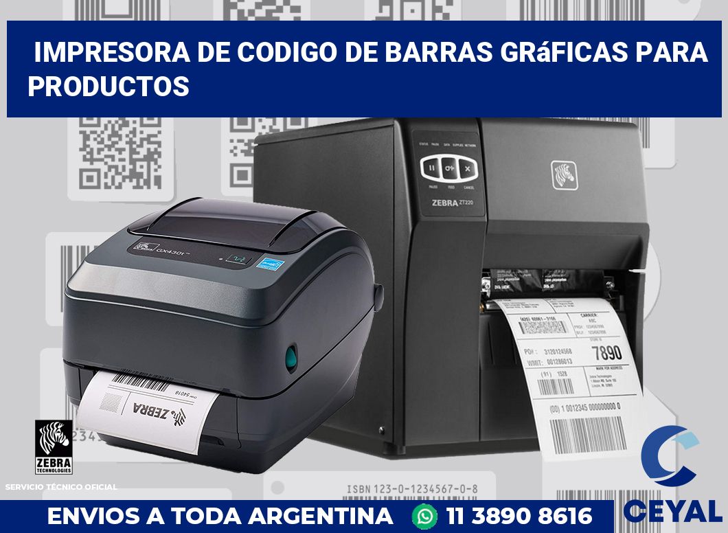 Impresora de codigo de barras Gráficas para productos