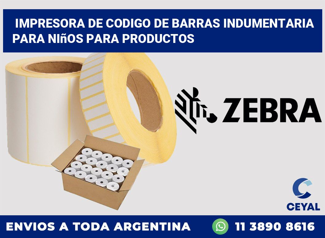 Impresora de codigo de barras Indumentaria para niños para productos