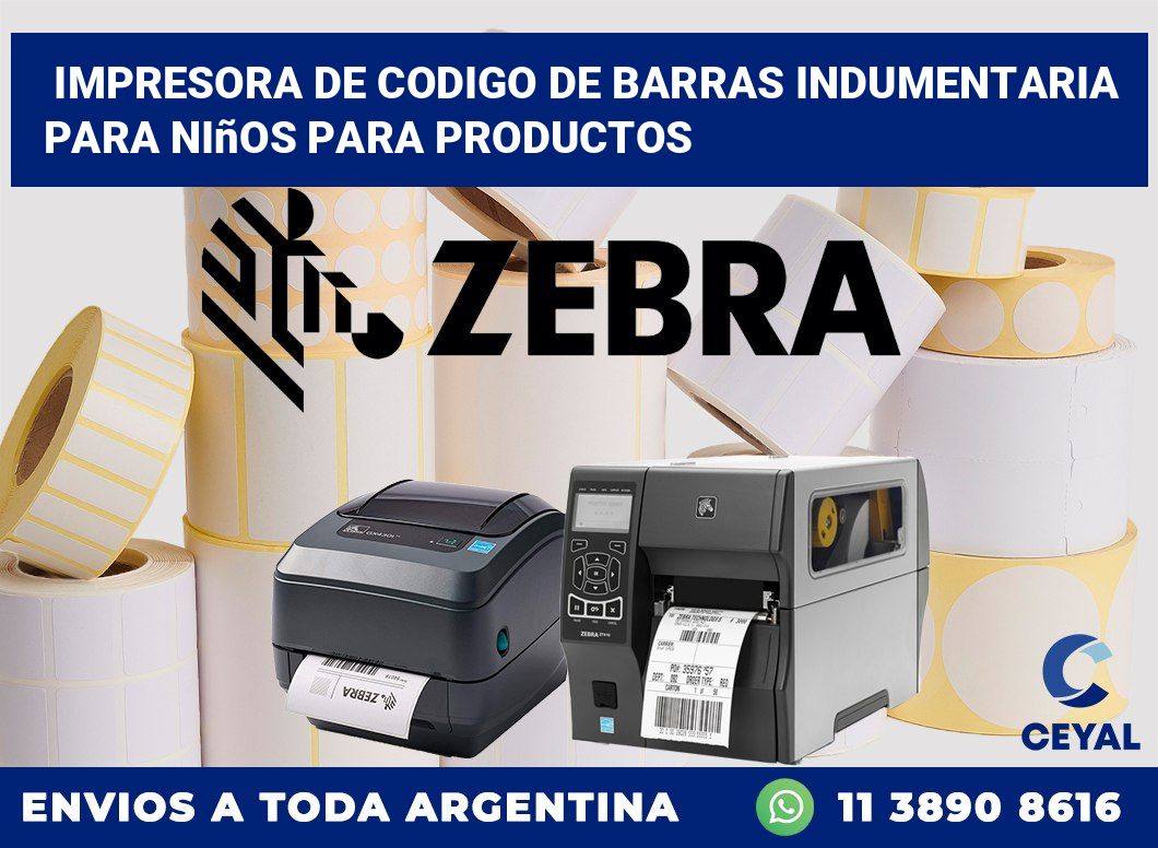 Impresora de codigo de barras Indumentaria para niños para productos