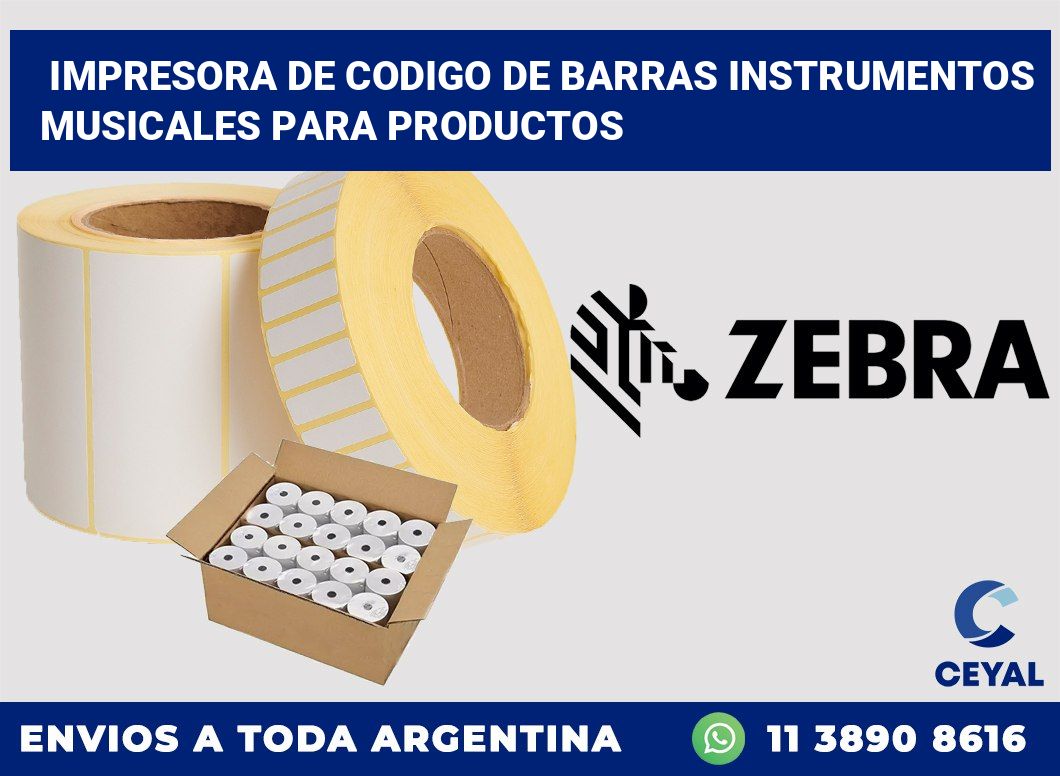 Impresora de codigo de barras Instrumentos musicales para productos