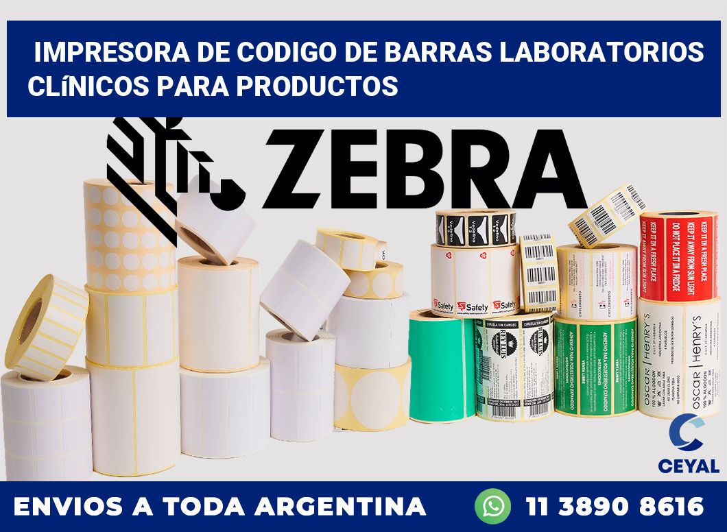 Impresora de codigo de barras Laboratorios clínicos para productos