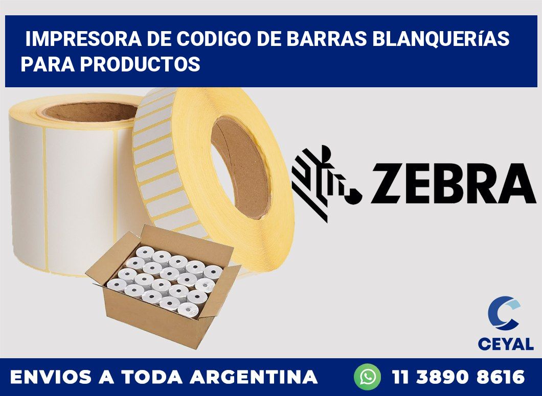 Impresora de codigo de barras blanquerías para productos