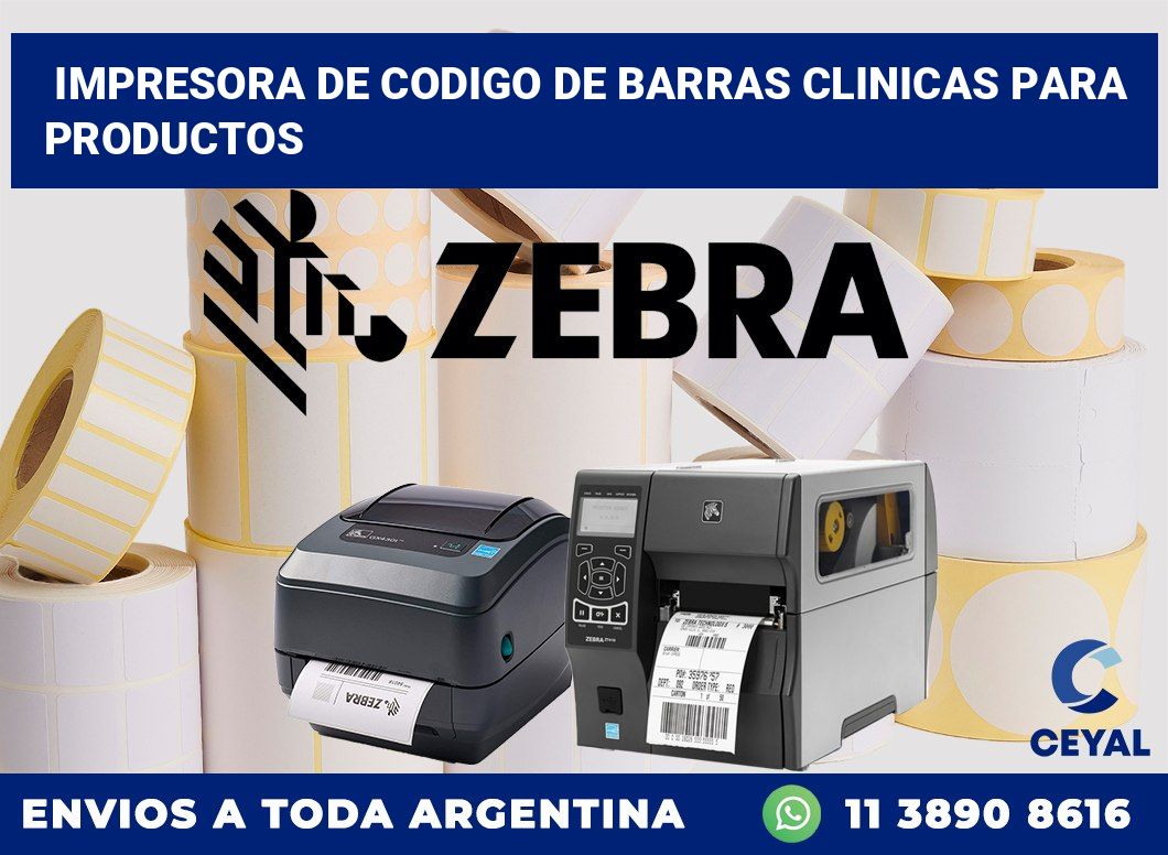 Impresora de codigo de barras clinicas para productos
