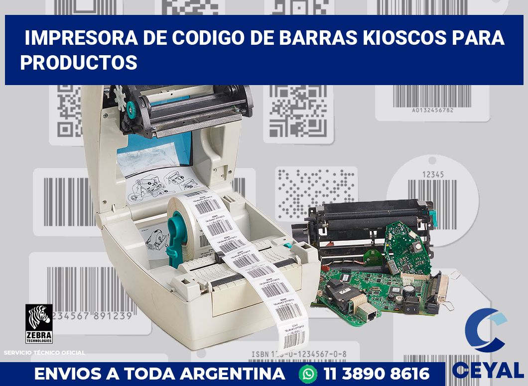 Impresora de codigo de barras kioscos para productos