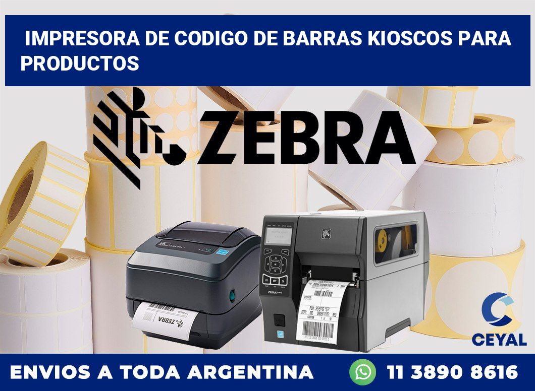 Impresora de codigo de barras kioscos para productos