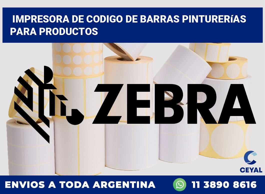 Impresora de codigo de barras pinturerías para productos