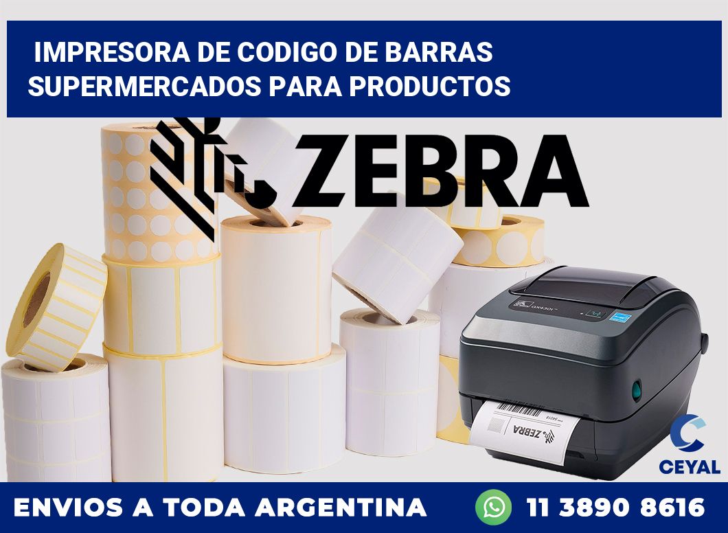 Impresora de codigo de barras supermercados para productos