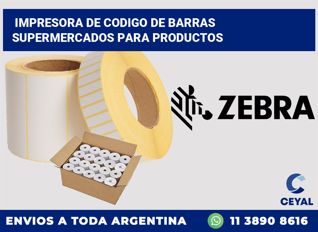 Impresora de codigo de barras supermercados para productos