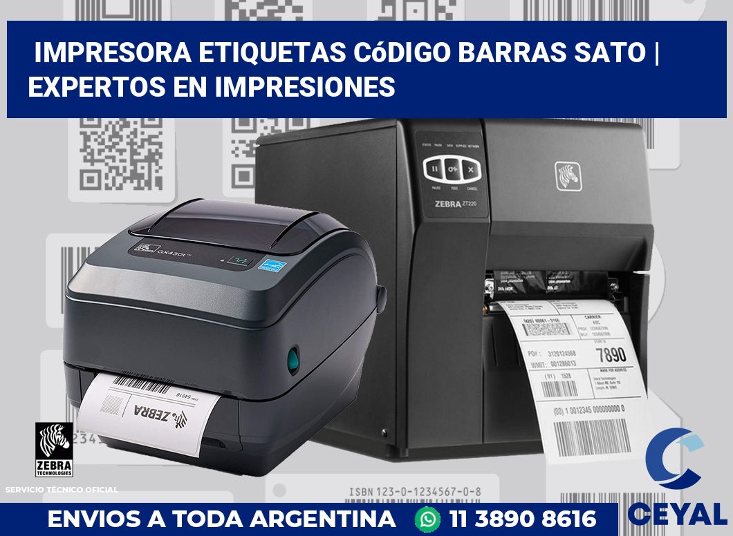 Impresora etiquetas Código barras Sato | Expertos en impresiones