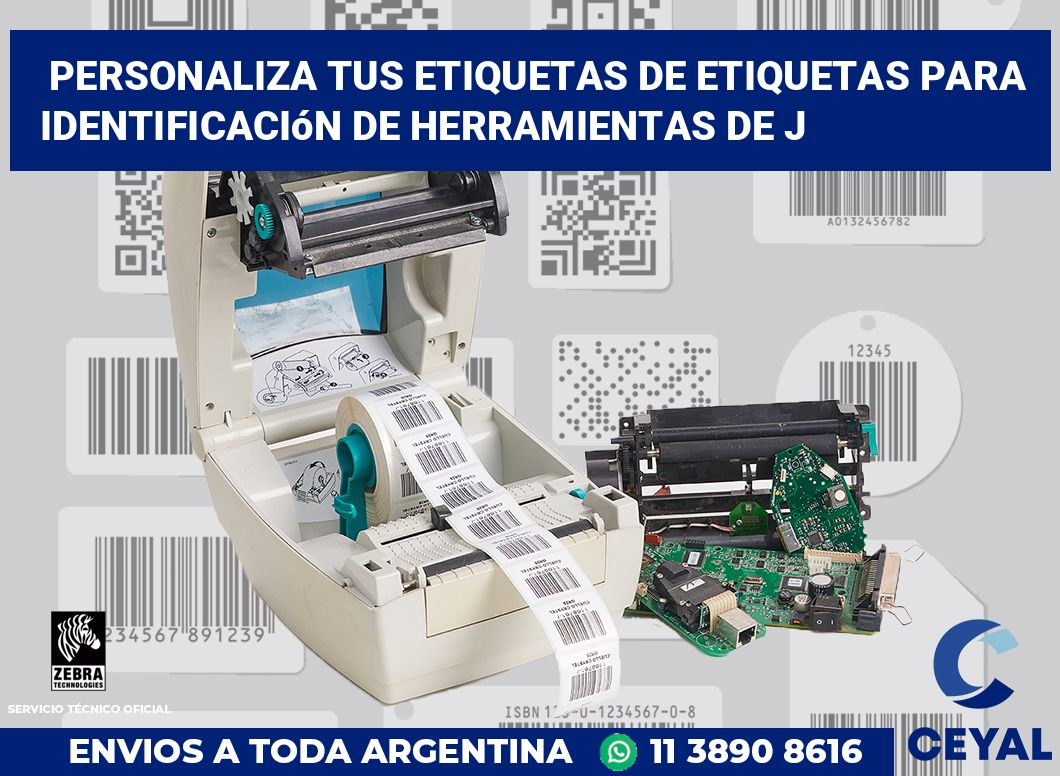 Personaliza tus Etiquetas de Etiquetas para Identificación de Herramientas de J