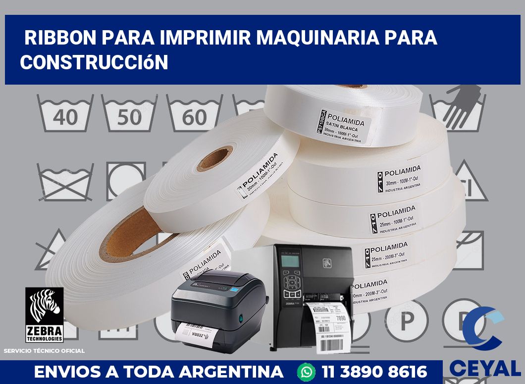 Ribbon para imprimir Maquinaria para construcción