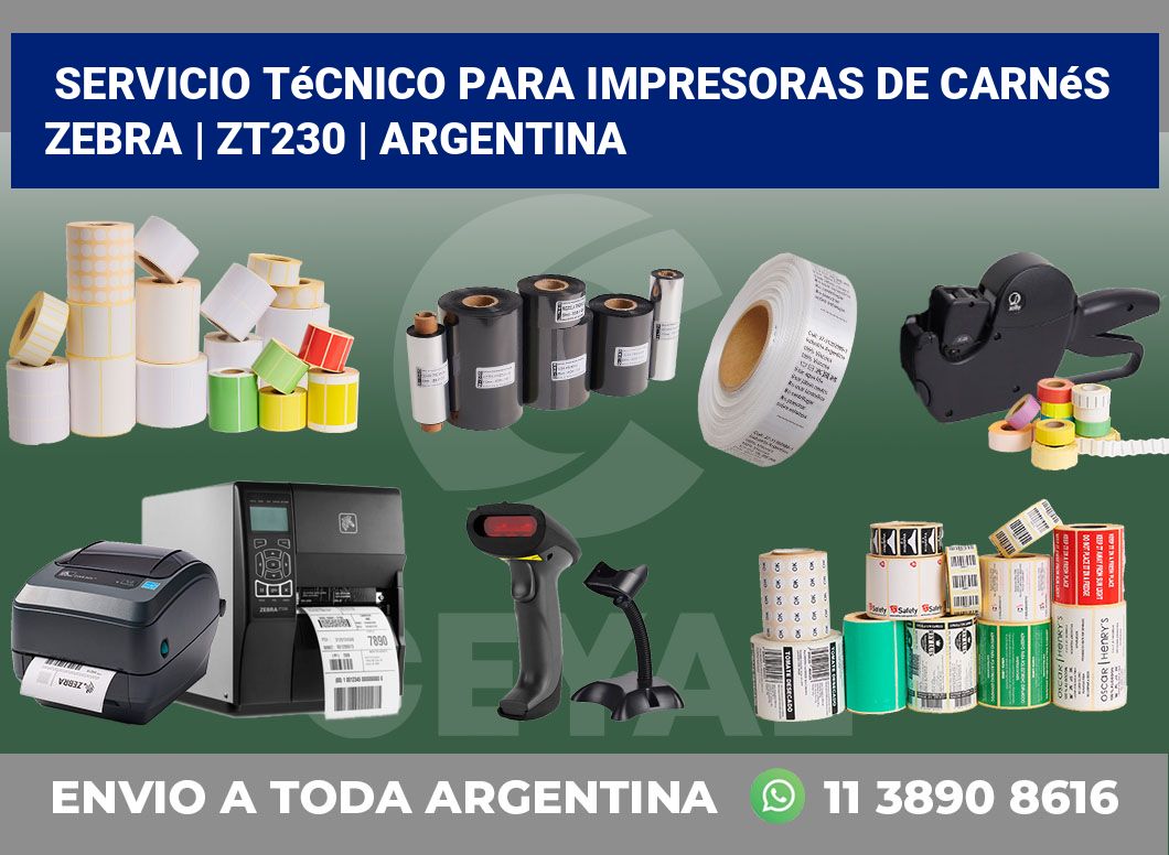 Servicio técnico para Impresoras de carnés ZEBRA | zt230 | Argentina