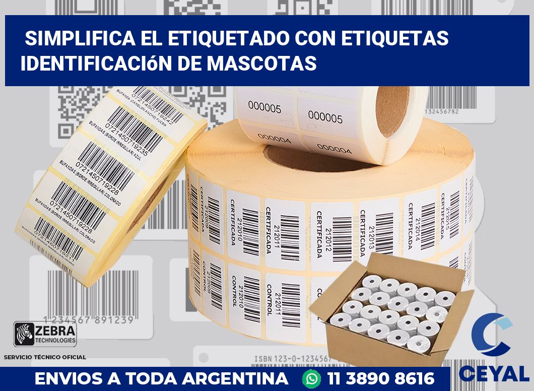Simplifica el Etiquetado con Etiquetas Identificación de Mascotas