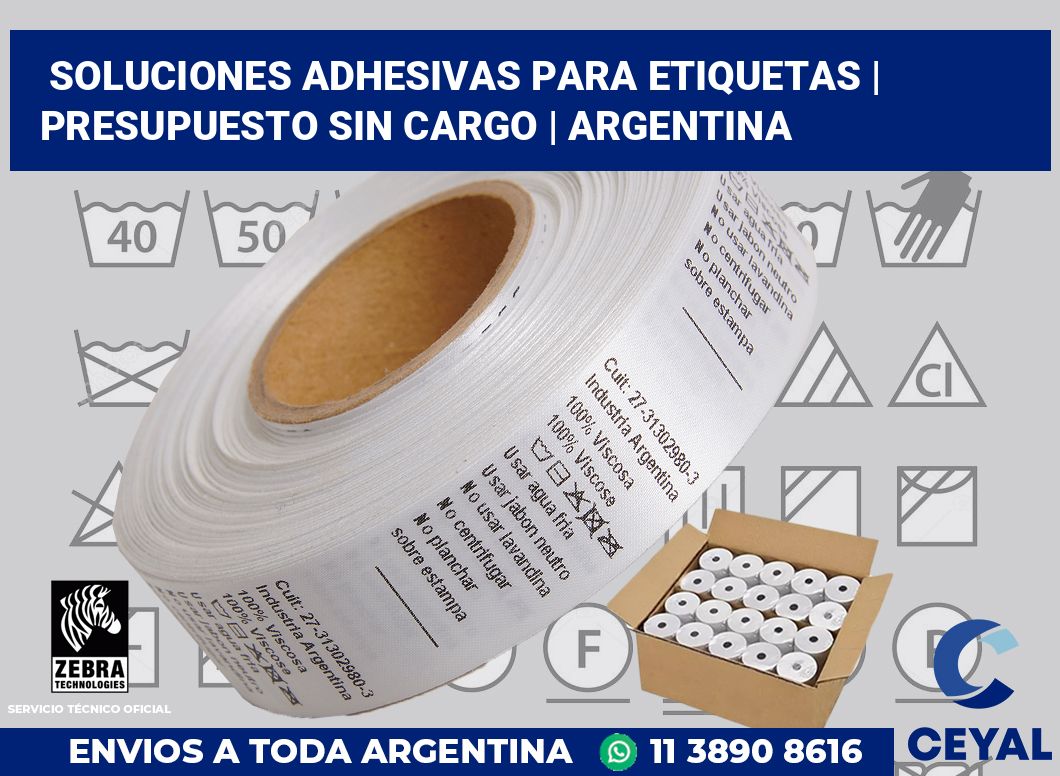 Soluciones adhesivas para etiquetas | Presupuesto sin cargo | Argentina